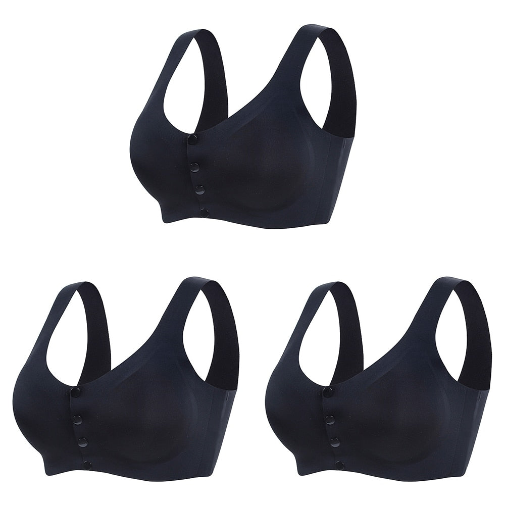 Sutiã Yasmin com botões frontais (Kit com 3 unidades)
