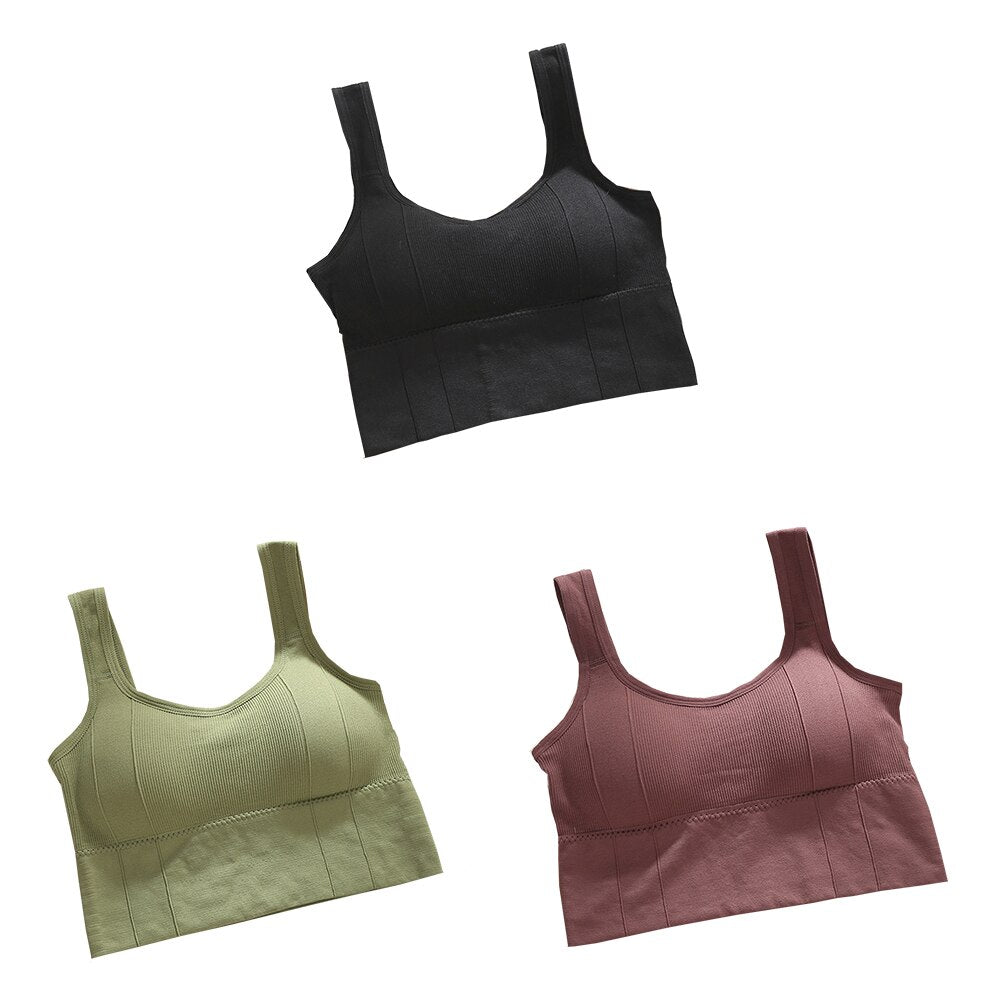 Sutiã Esportivo sem Aro - Kit com 3 unidades