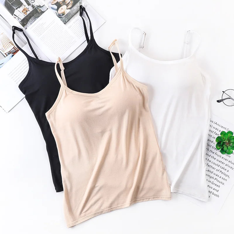 Blusa de Alça com Sutiã Embutido
