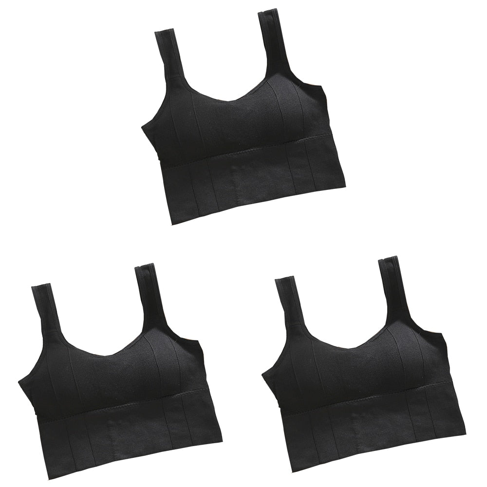 Sutiã Esportivo sem Aro - Kit com 3 unidades
