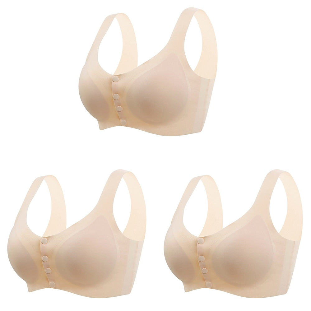 Sutiã Yasmin com botões frontais (Kit com 3 unidades)