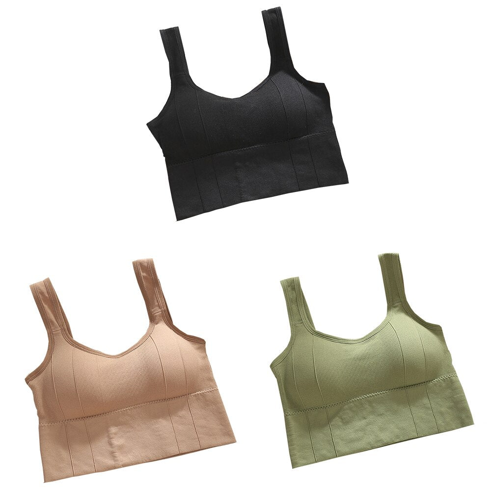 Sutiã Esportivo sem Aro - Kit com 3 unidades
