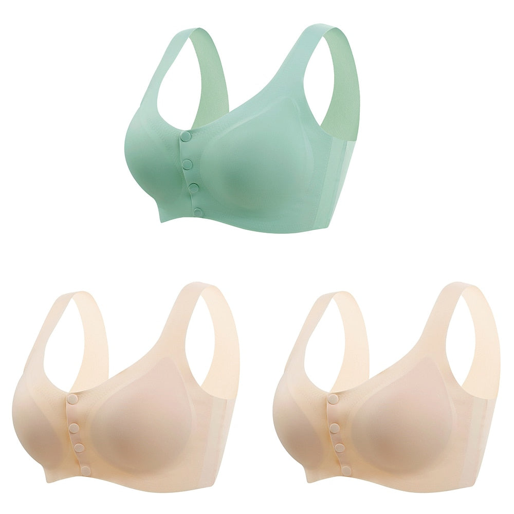Sutiã Yasmin com botões frontais (Kit com 3 unidades)