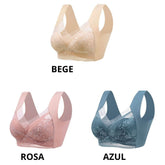 Sutiã Helena em Renda e sem Aros, disponível em tamanhos plus size.